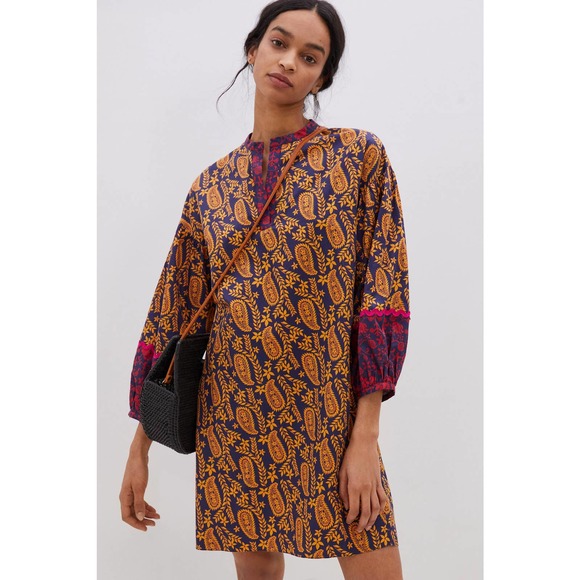 New Anthropologie Sachin & Babi Celestine Tunic Dress $168 PLUS 1X Blue - Picture 4 of 9
